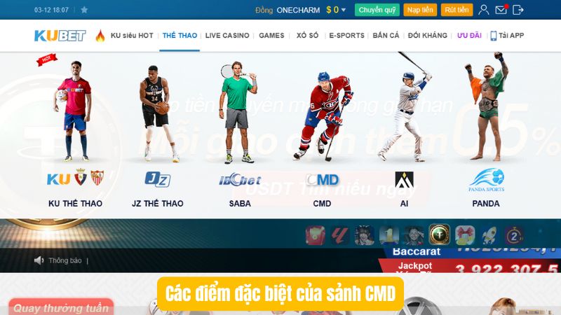 Các điểm đặc biệt của sảnh CMD