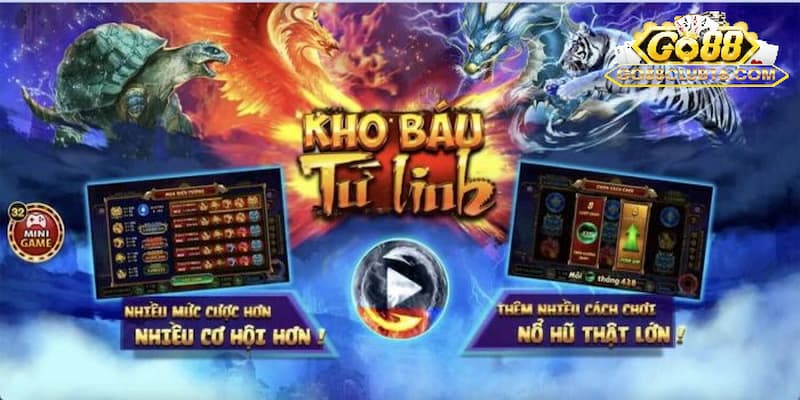 Kho báu tứ linh hấp dẫn trong tải Go88