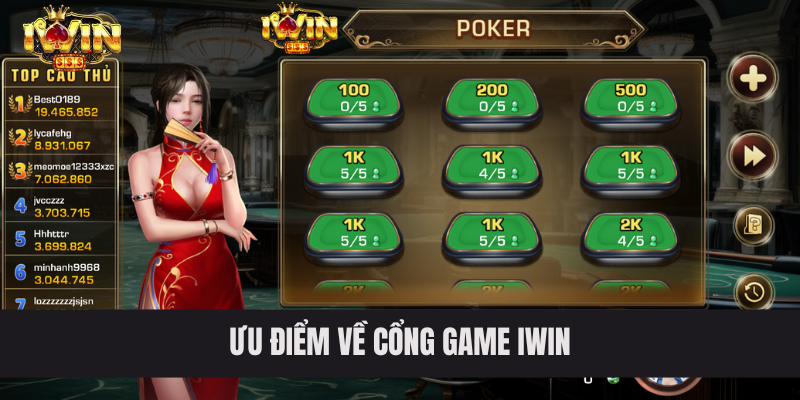 Ưu điểm về cổng game IWIN